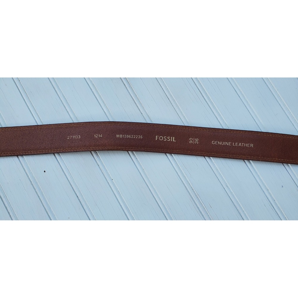 Fossil Mens Brown Genuine Leather Belt Size 36 MB139622236 Preppy‎ Casual